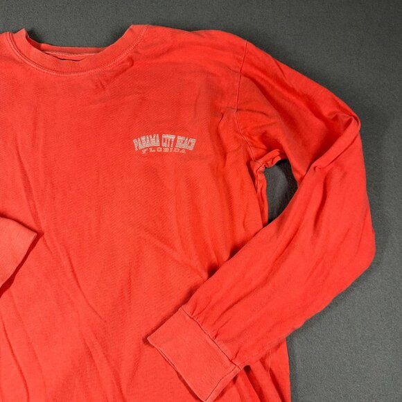 Panama City Beach Small US Vintage Long Sleeve Pullover Crew Neck T-shirt Tee - Picture 5 of 13